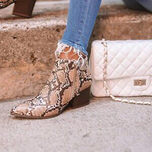 Snake Print Bootie